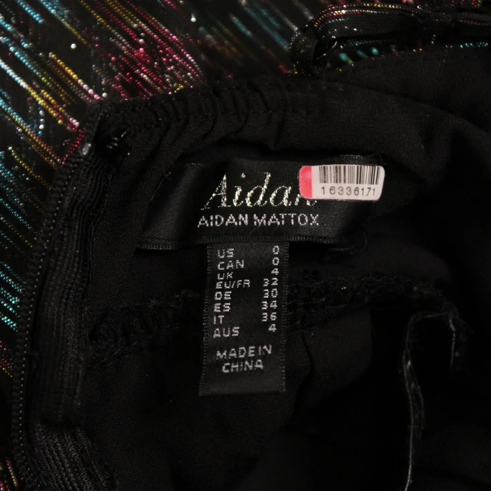 Aidan Mattox Metallic Organza Gown Size 0 - Picture 12 of 14